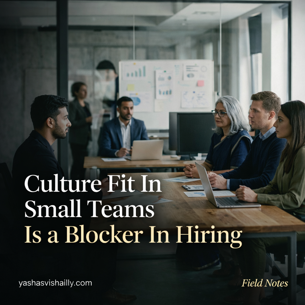 Culture fit in small teams is a blocker in hiring